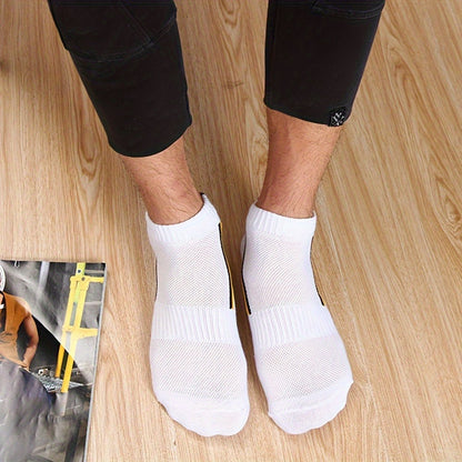 Men's Colorblock Ankle Socks - 30-Pair Pack