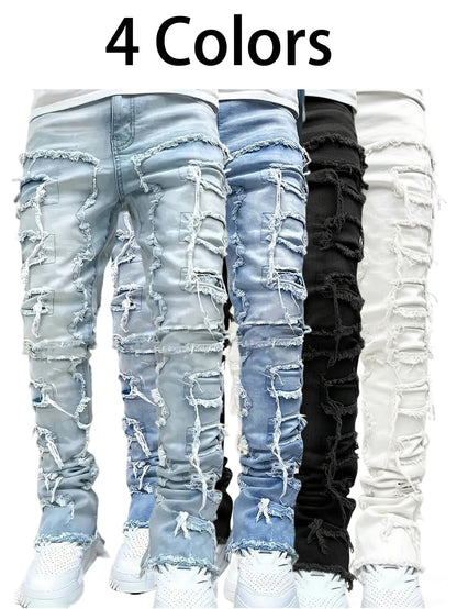 Men's White Slim-Fit Jeans - product view 21