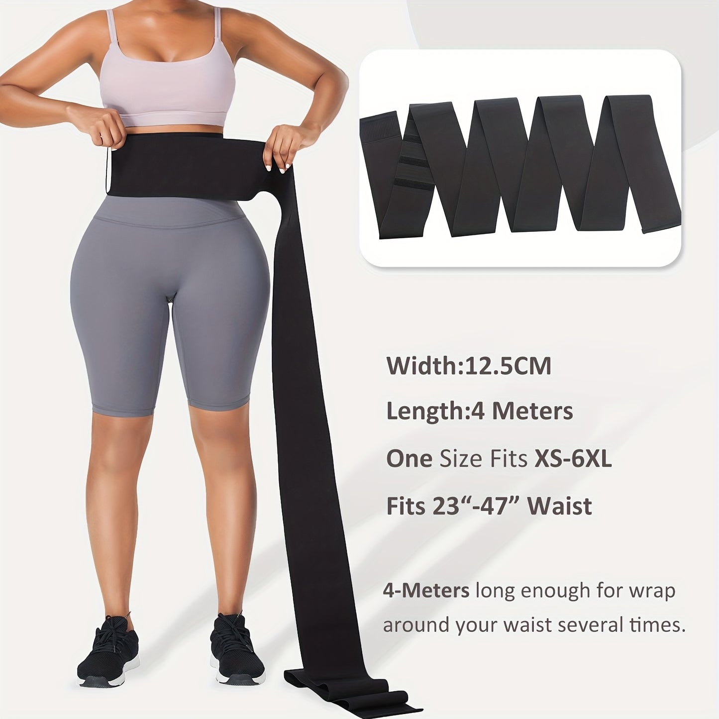 Women Waist Trainer Bandage Wrap Sauna Belt Long Torso Tummy Wraps Belly Body Shaper Waist Trimmer Belt