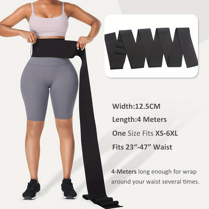 Women Waist Trainer Bandage Wrap Sauna Belt Long Torso Tummy Wraps Belly Body Shaper Waist Trimmer Belt