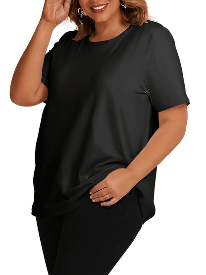 6pcs Random Women's Crew Neck T-shirt, A Versatile And Casual Short-sleeved Top, Breathable And Quick-drying, Suitable for Multiple Scenarios Such As Fitness, Shopping, Dating, Daily Commuting, Etc., An Essential Summer Top Item