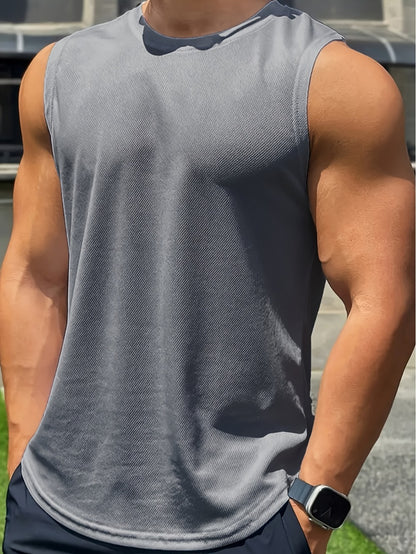 Men's Solid Color Tank Top - Sleeveless 052773