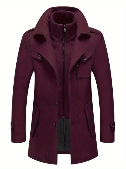 Men's Versatile Fleece Single-Breasted Coat