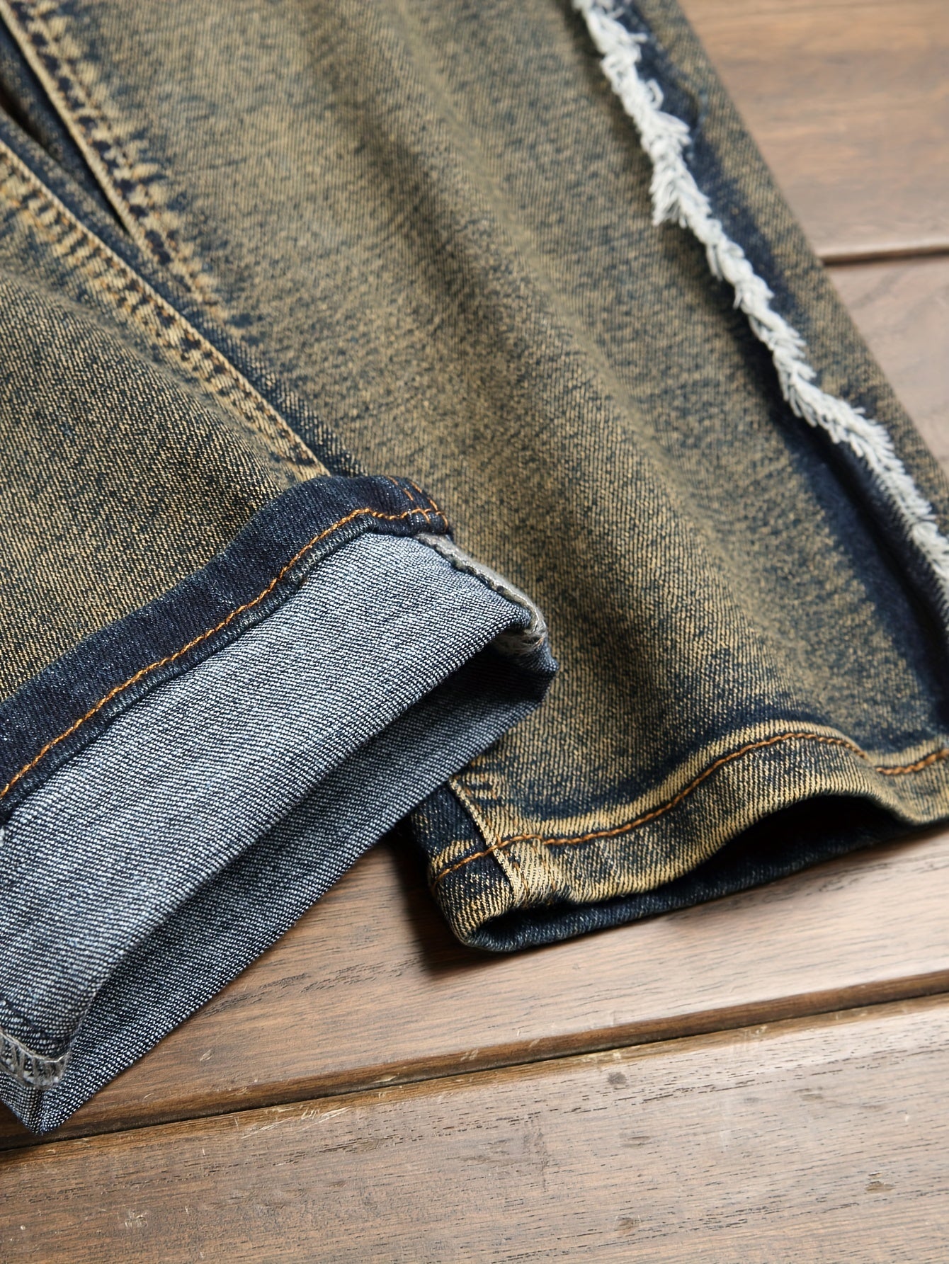 New Type Of Patch Holes Flow Fashion Fried Dyeing Elastic Men Casual Jeans