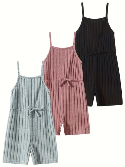 Girls' Mixed Casual Outfit Set - 3-Piece