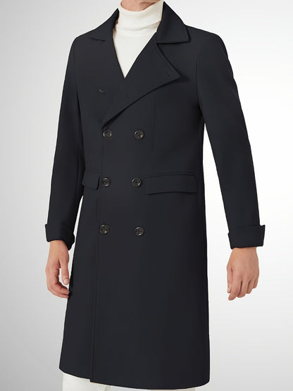 Men's Versatile Wool Blend Double-Breasted Coat