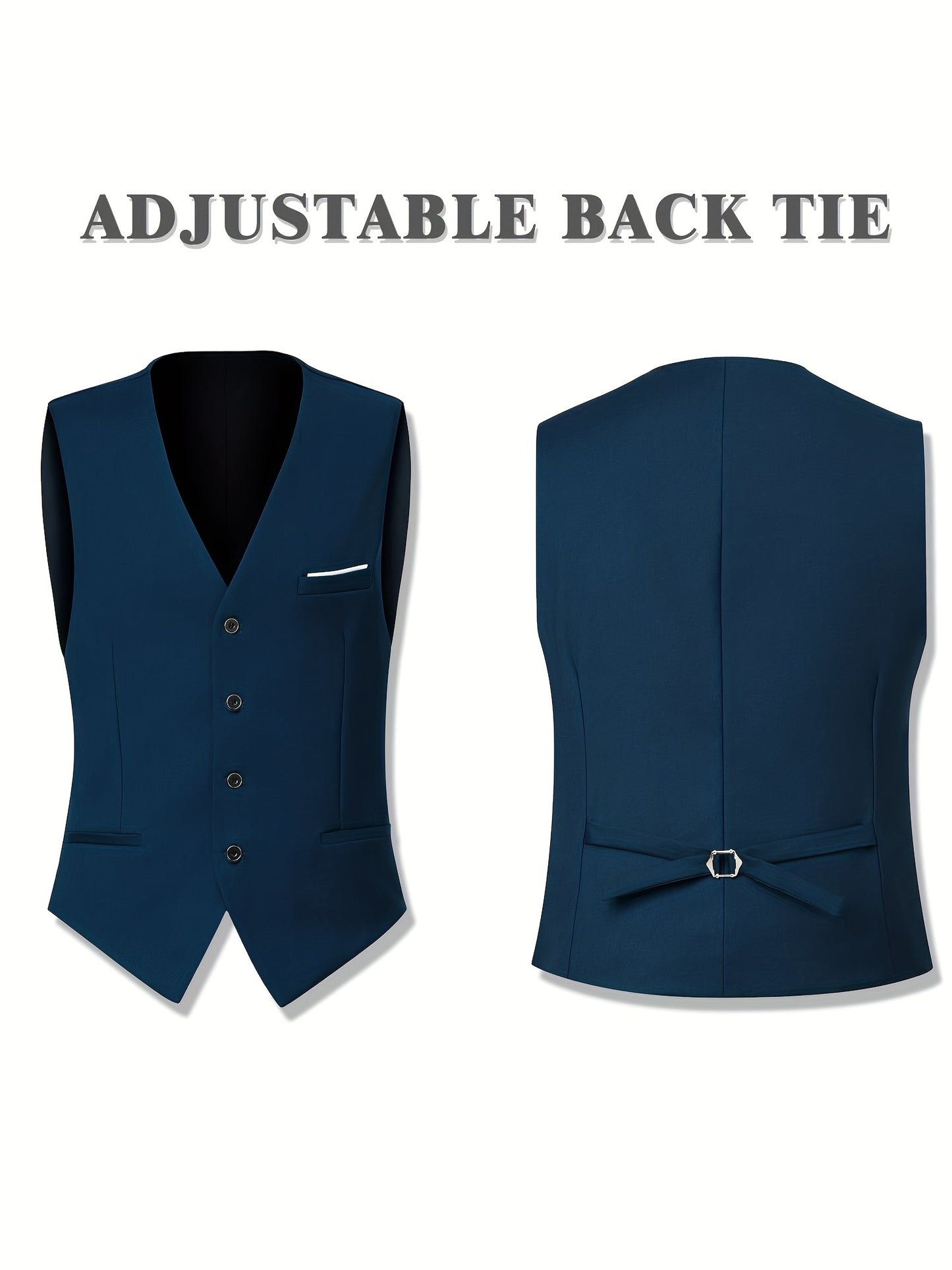 4pcs Luxury Classic Mens Solid Dress Suit Set - Lapel Jacket, Vest, And Trousers, Regular Fit, Long Sleeve, Conventional Contour, Perfect for Wedding Banquet, Business Meetings - High-Quality Fabric, Comfortable Wear, And Stylish Design