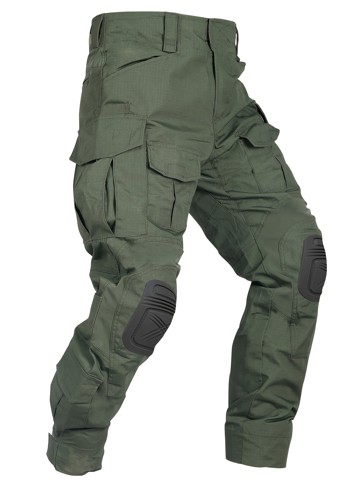 Men'S Tactical Pants with Knee Pads, Outdoor Cargo Work Pants Hunting Pants 10 Pockets (No Belt)