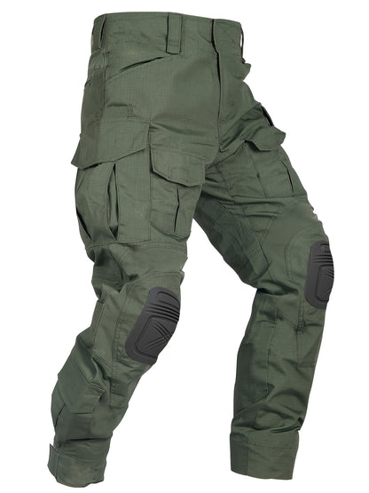 Men'S Tactical Pants with Knee Pads, Outdoor Cargo Work Pants Hunting Pants 10 Pockets (No Belt)