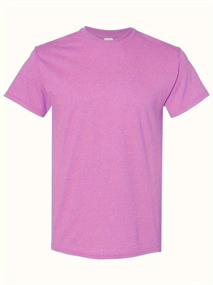 Set of 5, T-Shirt Made from 100%, Classic Short-Sleeve Solid Color Tee for Men