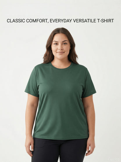 6pcs Random Women's Crew Neck T-shirt, A Versatile And Casual Short-sleeved Top, Breathable And Quick-drying, Suitable for Multiple Scenarios Such As Fitness, Shopping, Dating, Daily Commuting, Etc., An Essential Summer Top Item