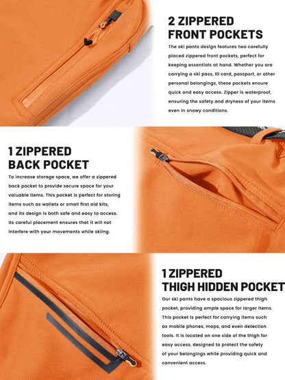 Men's Winter Fleece Pants Outdoor Softshell Pants Thickened Warm Lined Camping Fishing Trekking Hiking Pants Casual Trousers