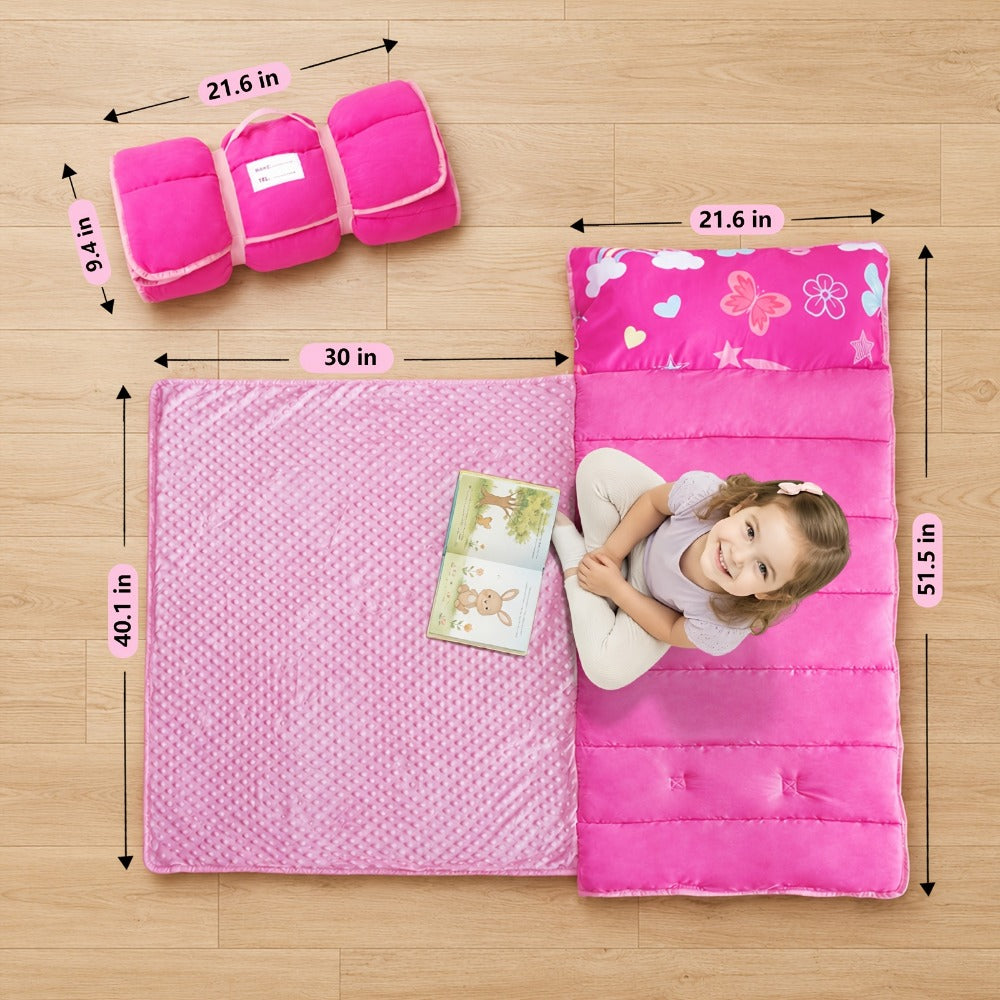 Kids Nap Mat - Foldable Cooling Preschool Sleep Set