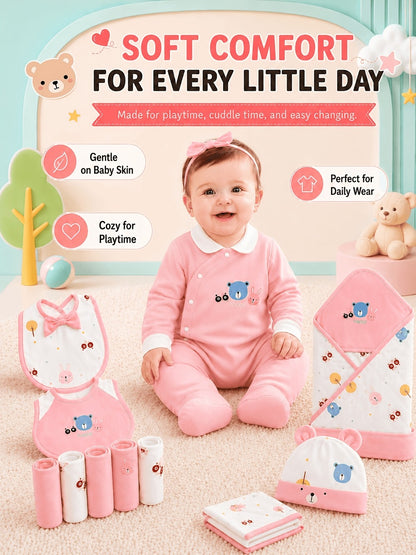 Baby Girls Outfit Set - 27-Piece Long Sleeve