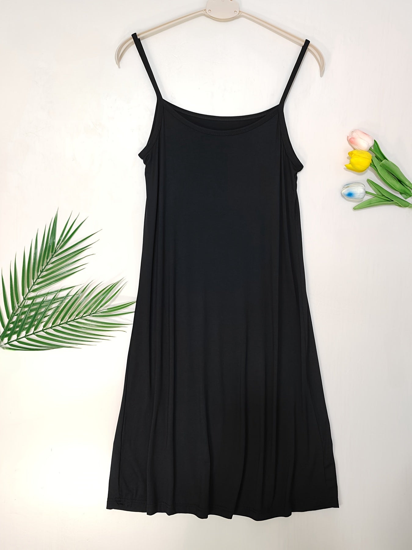 2pcs Easter Women's Basic Slip Dress, Casual Sleeveless Cami Dress for Layering Or Daily Wear, Loose Fit All-Match Soft Skin-Friendly Dress
