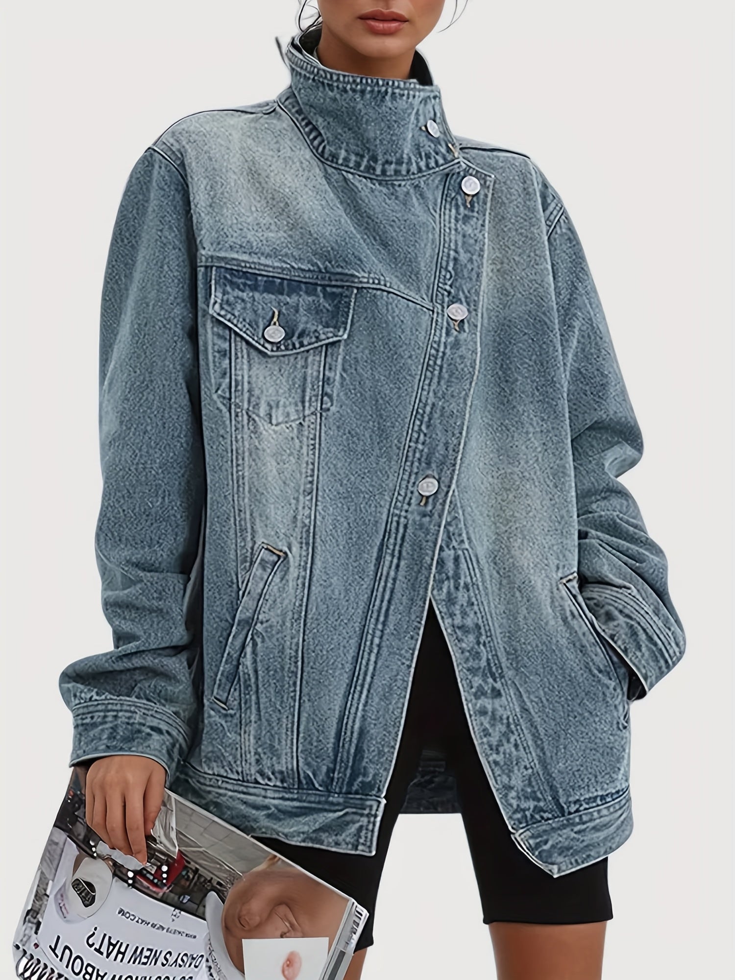 Women's Blue Long-Sleeve Jacket - product view 2