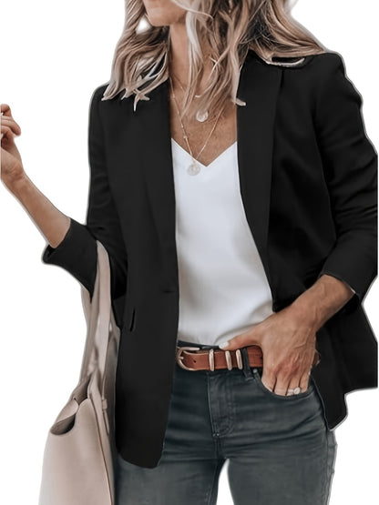 Women'S Fashion Casual Suit Jacket Long Sleeve Coat V-Neck Commute