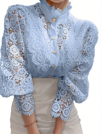 Women's Dark Green Lace Shirt - product view 18