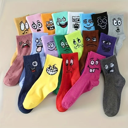 Unisex Cute Print Socks - 10-Pair Pack