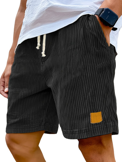 Men'S Retro Fashionable Lace-Up Casual Shorts, with Carefully Designed Pockets Perfect for Daily Comfort And Fashion Wear
