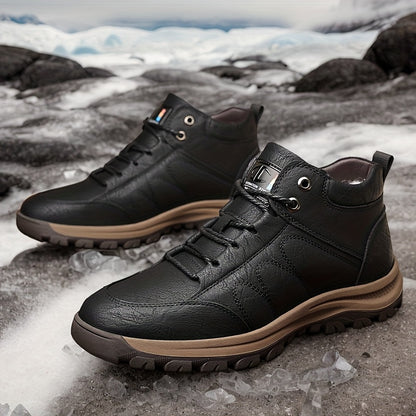 Men'S Large-Size Thickened Warm Shoes, Snow Boots, Thick Warm Hiking Boots, And Anti-Slip Shoes Suitable for Outdoor Sports And Leisure