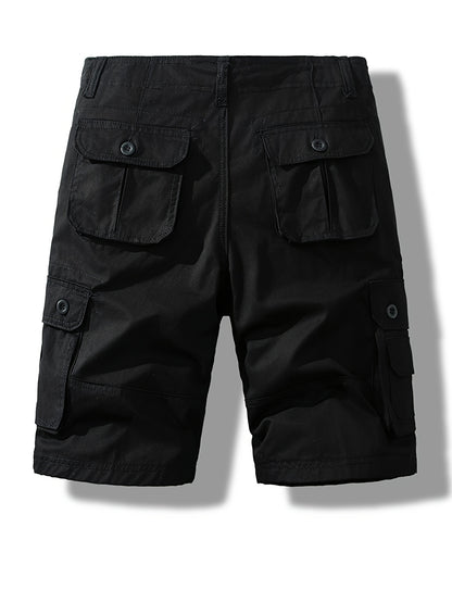 2-Pack Men'S New Multi-Pocket Work Shorts, 100% Pure Skin-Friendly And Breathable Fabric, Running, Travel, And Hiking Shorts, Wrinkle-Resistant And Durable Shorts