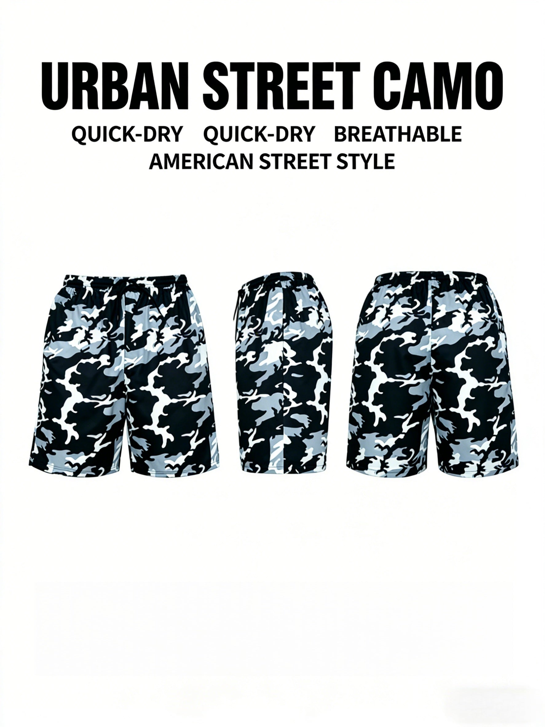 5-Pack Printed Shorts Polyester Shorts - product view 26