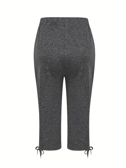 [Two-piece Pack] 5791A92 Women's Lightweight Three-piece Trousers, with Drawstring Waist - Casual Trousers, Spring And Summer Comfortable And Fashionable Daily Trousers | Loose Version Trousers | Casual Style Trousers