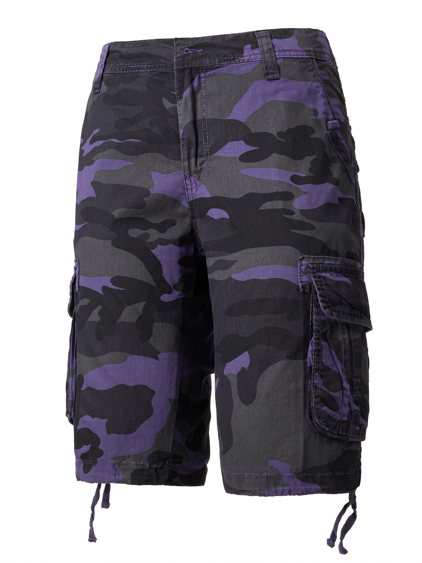 Men's Pure Cotton Washed Camouflage Outer Multi Pocket Workwear Shorts