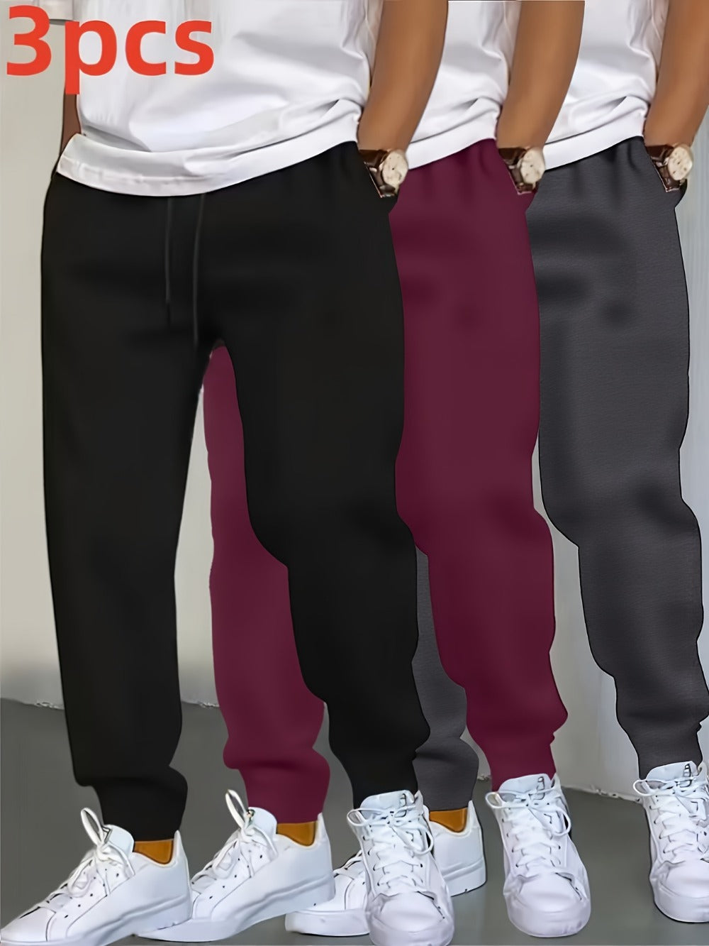 Men's Jogger Pants - Drawstring Waist With Pockets Workwear Style