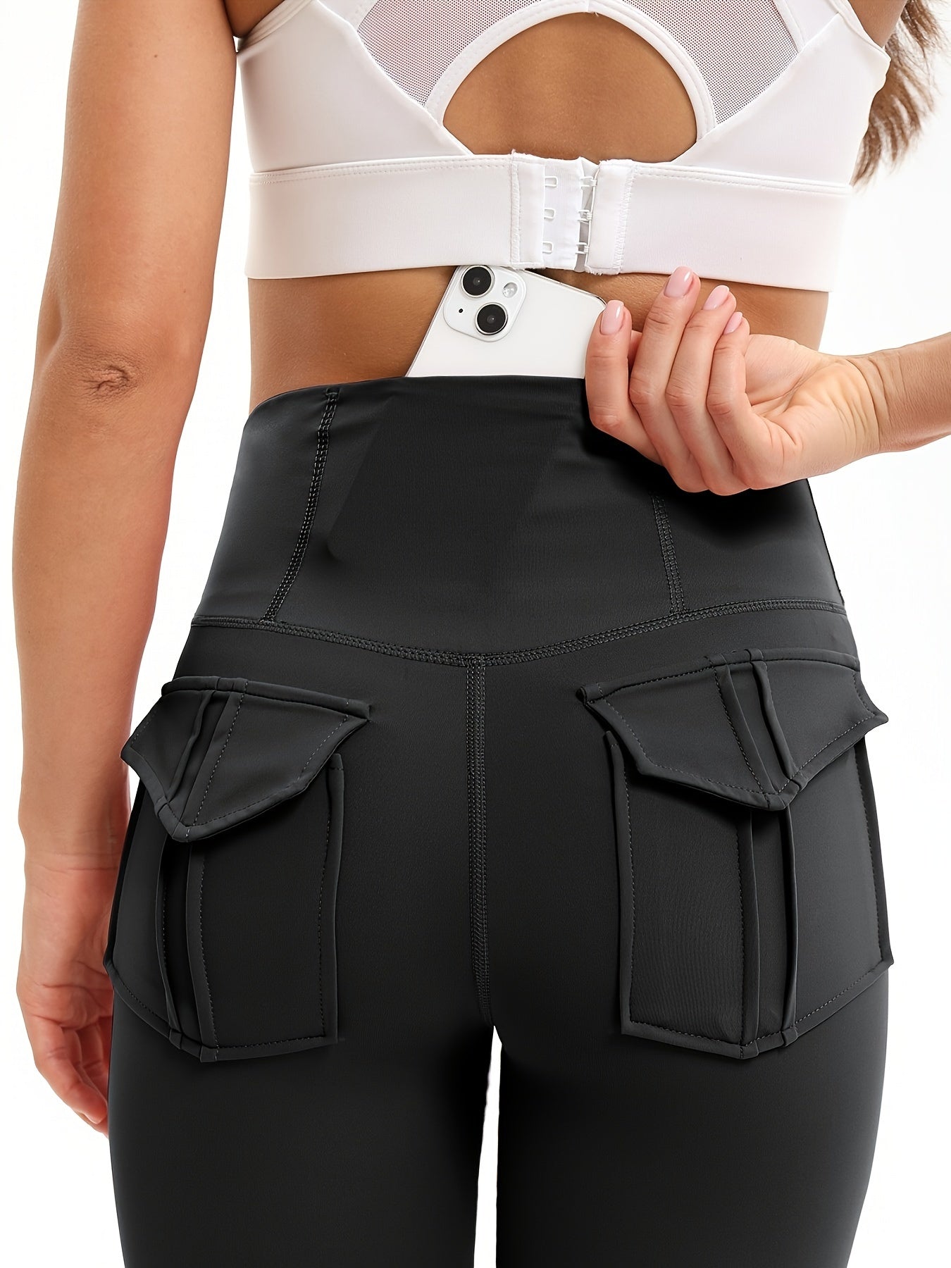 5pcs High Women'S High-waisted Gym Shorts With Pockets, Super Soft Tummy Control No See Through Workout Running Yoga Athletic Shorts Pants