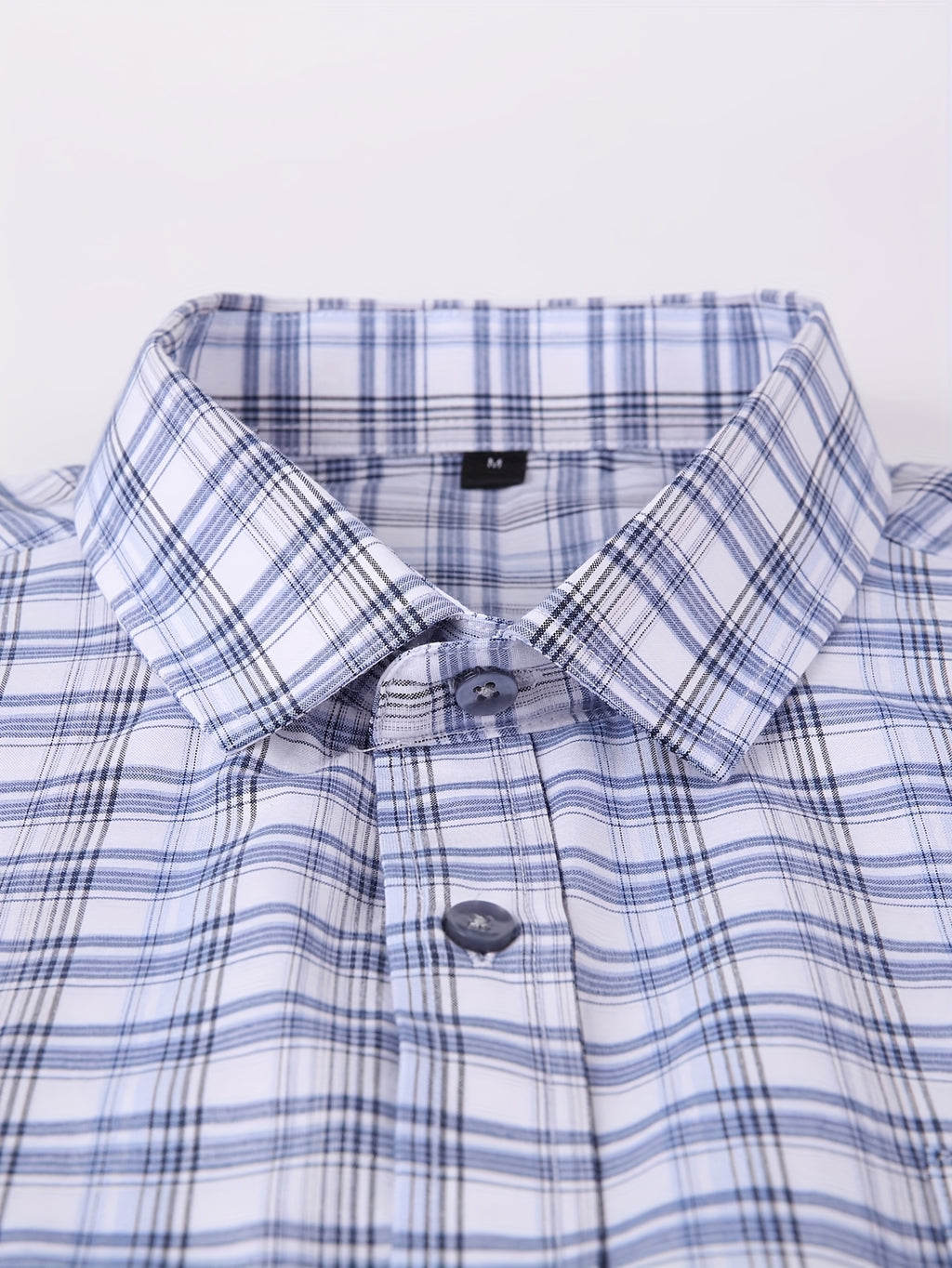 ! Men's Plaid Long Sleeve Shirt - Casual Button- with Pocket, 50% Cotton 50% Polyester, Comfortable Street Style & Commute Essential Fall Wardrobe
