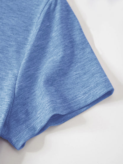 Ladies' European-Style Round Neck Short Sleeve T-Shirt for Summer, Lightweight and Breathable, Front and Back with Stylish Floral Prints and 'Beautifully Broken' Text, Perfect Comfort Fit for Daily Wear, A Versatile and Chic Choice for Laid-Back
