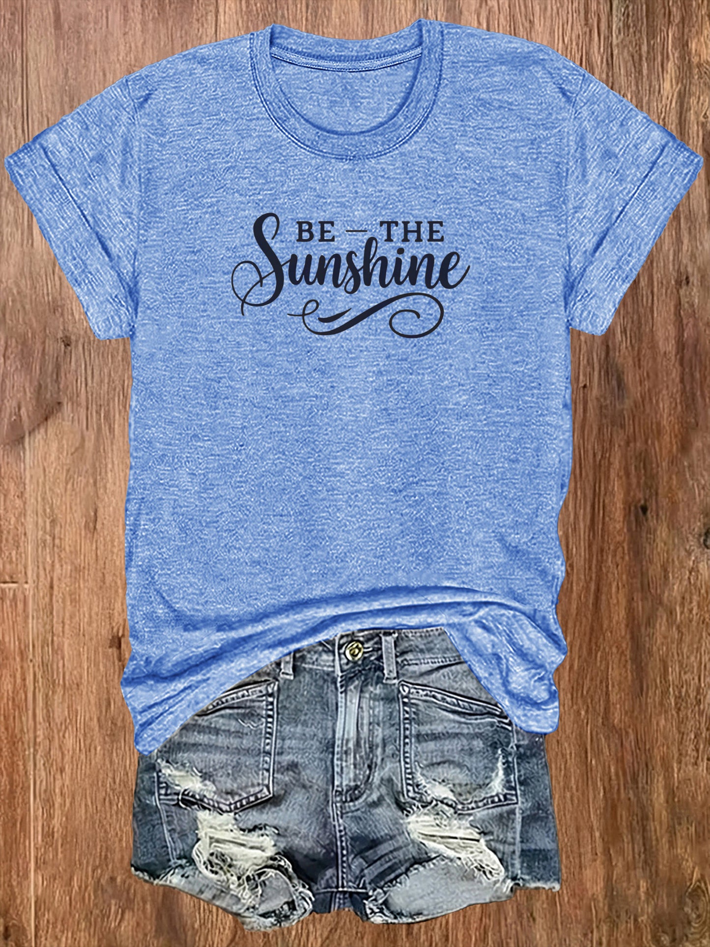 Women'S Casual Sports T-Shirt | Lightweight & Breathable European Summer Round-Neck Tee With Uplifting 'Be The Sunshine' Print - Ideal For Spring/Summer And Perfect For Various Occasions