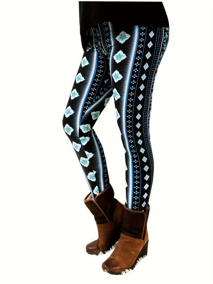 Leggings for Women Tie-Dye & Printed Fashion Leggings Regular/ One Size