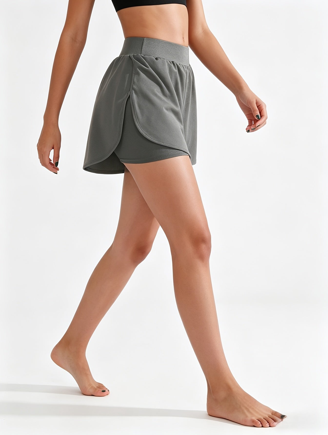 3-Pack Women'S High Waist Tennis Skirted Shorts with Built-In Liner, Elastic Waist, Lightweight Sport Shorts for Workout, Running And Casual Wear