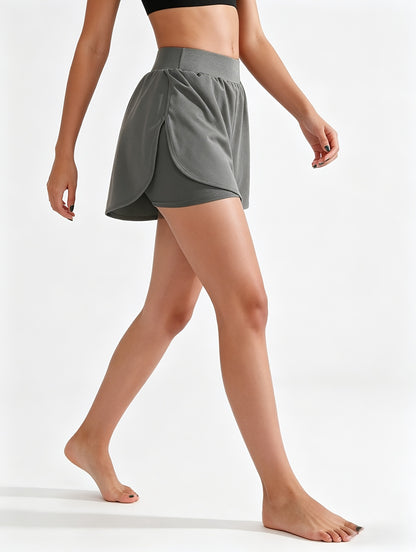 3-Pack Women'S High Waist Tennis Skirted Shorts with Built-In Liner, Elastic Waist, Lightweight Sport Shorts for Workout, Running And Casual Wear