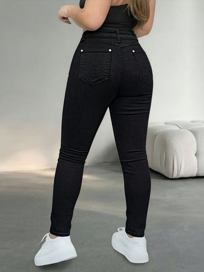 2026 Women'S Fashion Stretch Denim Skinny Trousers - Enhancing And Lifting The Rear, Suitable for Curvy Shapes, And Elongating Legs, Flexible And Comfortable, Tummy Control And Shaping, Suitable for All Seasons