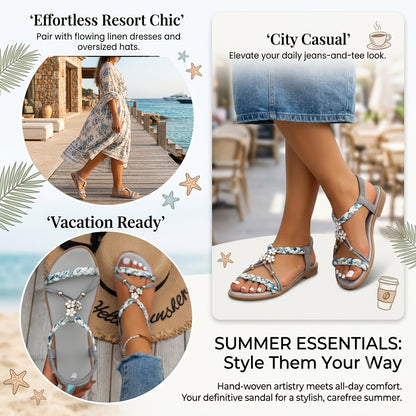 Charming Floral Decoration Sandals for Holiday Fashion&daily Versatility (ideal Choice for Busy Women!), Women Shoes