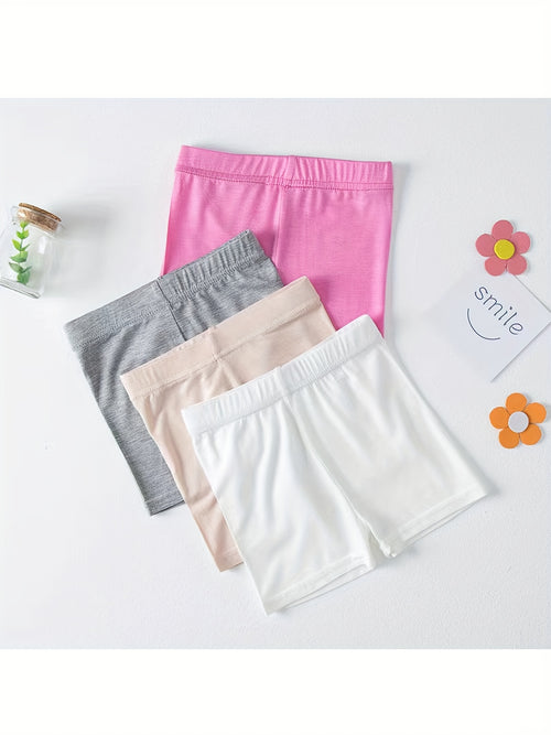 Random 8pcs Girls Dance Shorts Breathable Bike Shorts for Sports Play Underdress 2-12Y