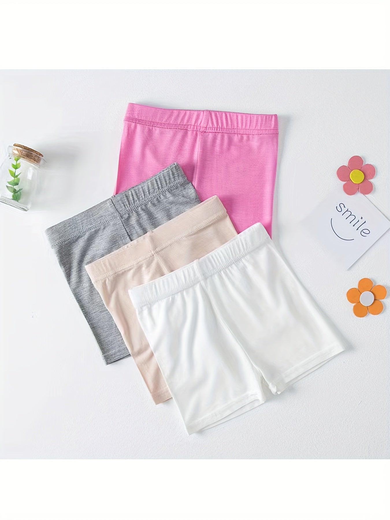 Random Resinta 6pcs Toddler Girls Biker Shorts Solid Bike Cartwheel Shorts Kids Under Dress Dance Safety Shorts