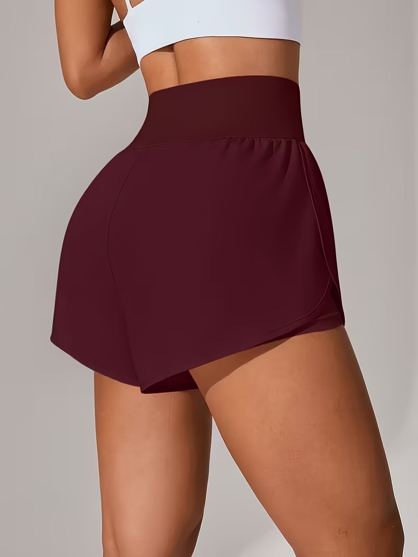 Women's Quick-Dry High-Stretch Yoga Shorts, Tummy Control and Anti-See-Through, Seamless Moisture-Wicking Athletic Swimwear, Suitable for Gym, Fitness, Running, Hot Springs, and Beach Vacations