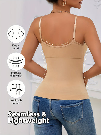 3pcs Women'S Camisole Vest, Comfortable, Breathable, Sleeveless Bottom, Inner Layer, Shaping And Body Shaping Sports Bra