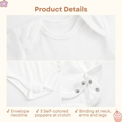 Unisex Baby Bodysuit With Cute Lil Nugget Graphic, 100% Newborn Crawling Suit, Infant Triangle Jumpsuit In White, Lightweight All-Season Wear, Crew Neck Design, Comfortable Onesie For Baby Boys & Baby Girls, Birthday Gift, Baby Shower Gift