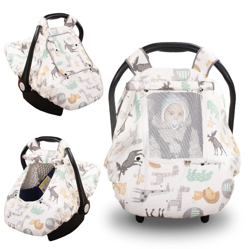 Baby Car Seat Cover - Beavtaens Minky Carseat Sover