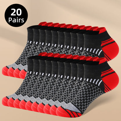 20/ 60 Pairs of Socks Men'S Socks Summer Season Men'S Tube Socks Low-Top Socks Sweat