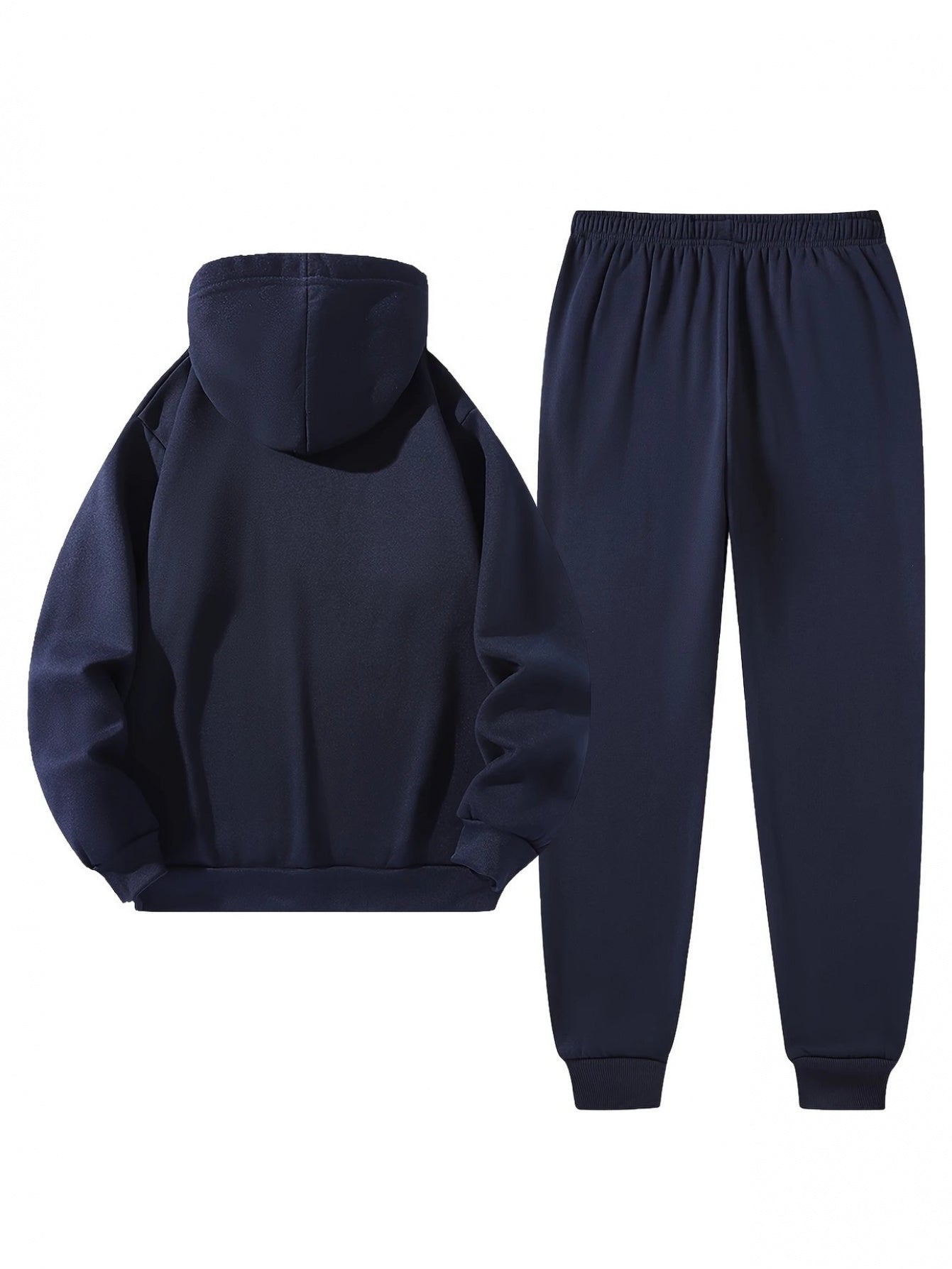 Men'S PARIS Letter Print Hoodie And Drawstring Sweatpants Set