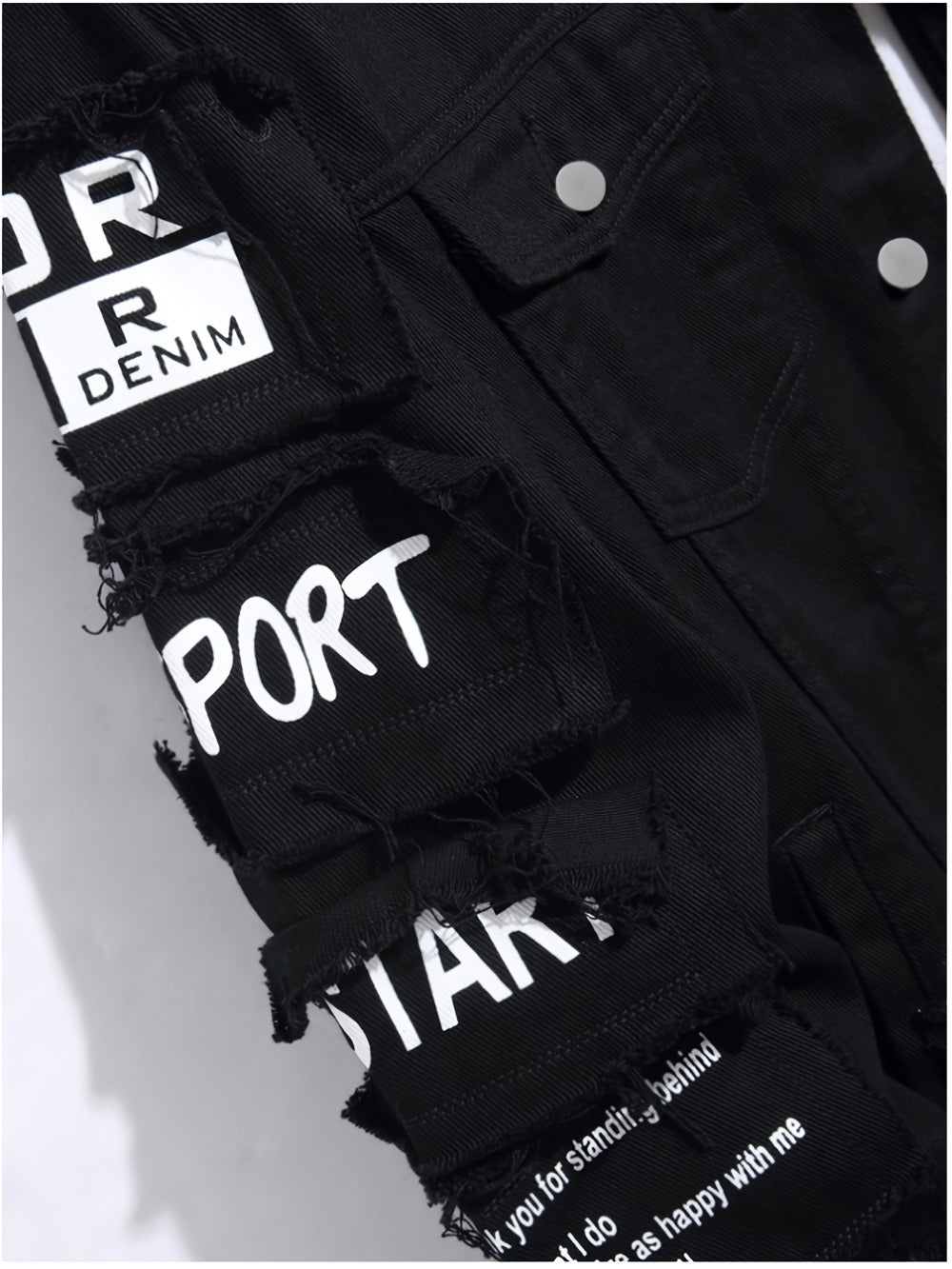 Men's Relaxed Denim Single-Breasted Jacket