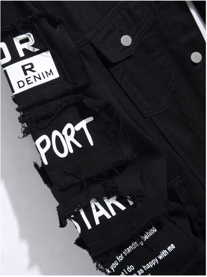 Men's Relaxed Denim Single-Breasted Jacket
