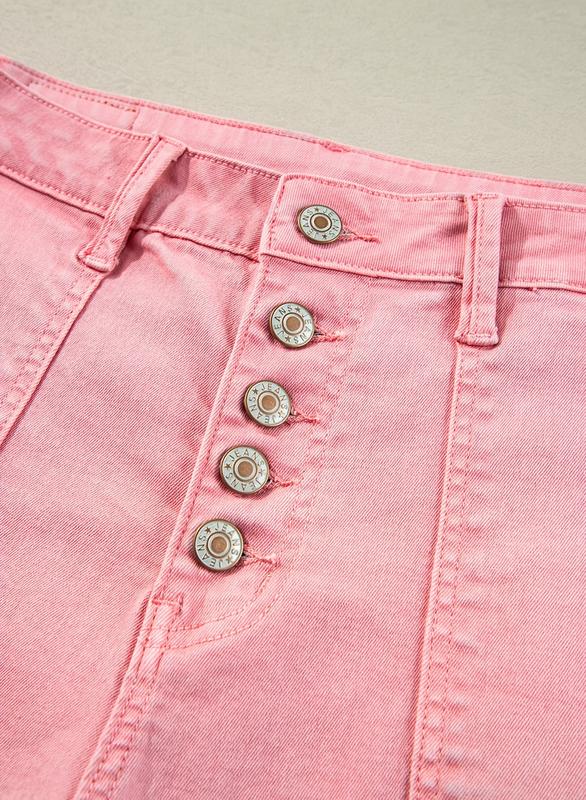 Women's White Denim High-Waist Slim-Fit Shorts - product view 7